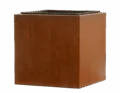 Кашпо TREEZ Effectory — Corten Steel — Куб — Кортеновская сталь — Бархатистая окись
