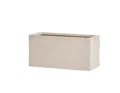 NEW Кашпо TREEZ Effectory — Beton — Низкий прямоугольник — Белый песок