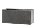 Кашпо TREEZ Effectory — Beton — Низкий прямоугольник — Тёмно-серый бетон