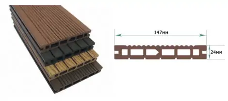 Террасная доска Terrapol Классик Кантри 147х24х3000 мм